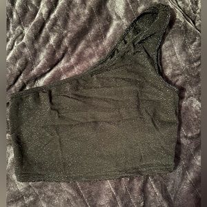 SHEIN One Shoulder Sparkly Tank Top